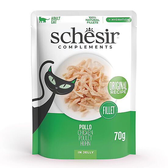 Schesir Pouch Jelly Tavuk Fileto Kedi Yaş Maması 70 Gr - 1