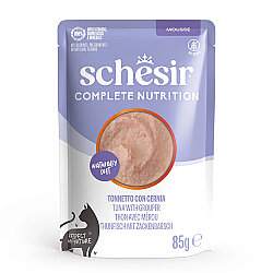 Schesir Pouch Mousse Ton ve Orfoz Balıklı Tahılsız Kedi Yaş Maması 85 Gr - Schesir