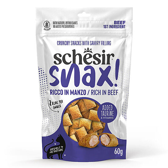Schesir Snax Sığır Etli Dolgulu Kedi Ödülü 60 Gr - 1
