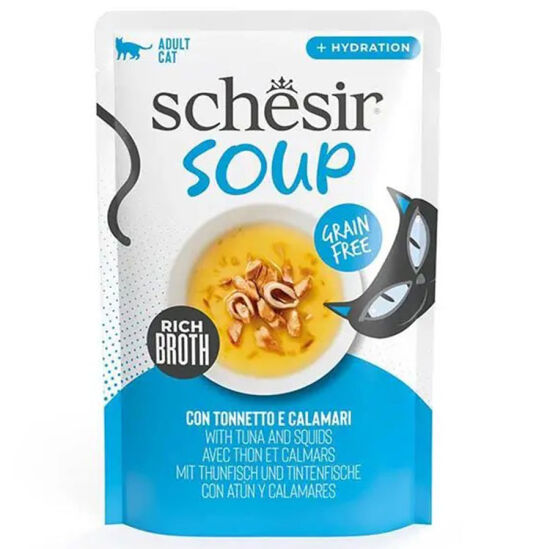 Schesir Soup Ton Balıklı ve Kalamarlı Kedi Çorbası 40 Gr - 1