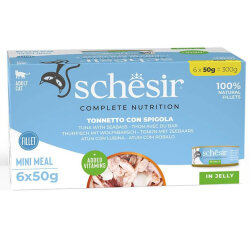 Schesir Ton Balığı ve Levrekli Jöle İçinde Kedi Konservesi 6 x 50 Gr - Schesir