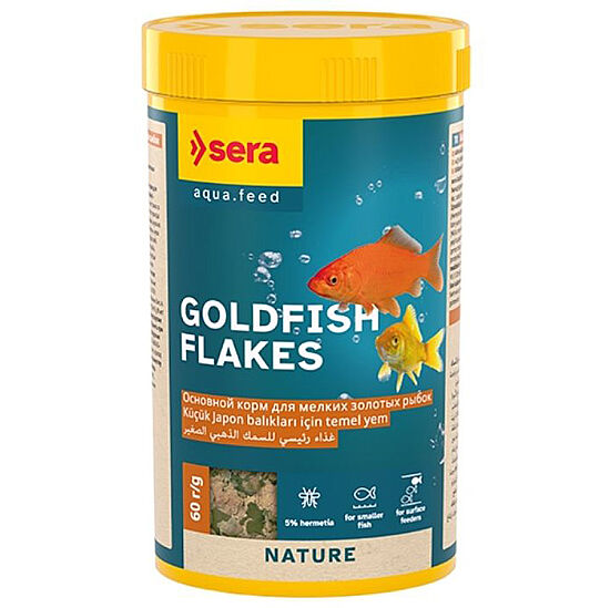 Sera Goldy Nature Japon ve Havuz Balıkları İçin Pul Balık Yemi 250 ML - 1