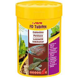 Sera - Sera 1340 FD Tubifex Dondurulmuş Kurutulmuş Kurt Balık Yemi 100 ML