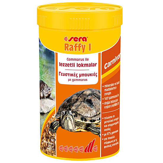 Sera Raffy I (Gammarus) Nature Kaplumbağa ve Sürüngen Yemi 250 ML - 1