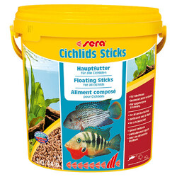 Sera - Sera 0220 Cichlids Sticks Renksiz Balık Kova Yemi 10 Lt ( 2 Kg )