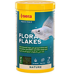 Sera Flora Bitkisel Pul Balık Yemi 1000 ML (210 Gr) - Sera
