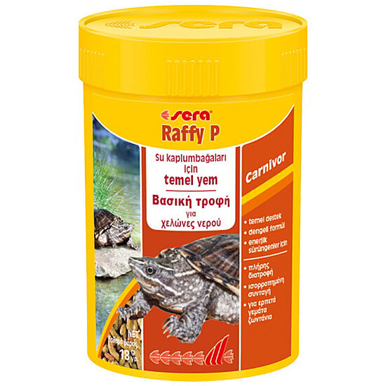 Sera Raffy P Kaplumbağa ve Sürüngen Yemi 100 ML - 1