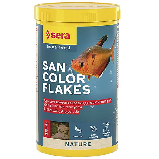 Sera San Tropikal Balıklar İçin Pul Balık Yemi 1000 ML (210 Gr) - 1