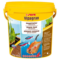 Sera - Sera 0204 Vipagran Süs Balıkları İçin Granül Temel Balık Kova Yemi 10 Lt ( 3 Kg )