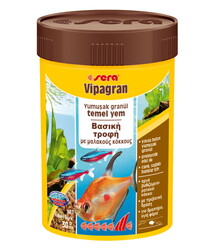 Sera - Sera 0201 Vipagran Süs Balıkları İçin Granül Temel Balık Yemi 100 ML ( 30 Gr )