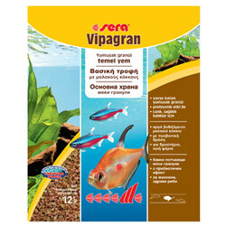 Sera - Sera 0200 Vipagran Süs Balıkları İçin Granül Temel Balık Yemi 12 Gr