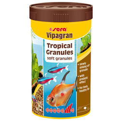 Sera - Sera 0202 Vipagran Süs Balıkları İçin Granül Temel Balık Yemi 250 ML ( 80 Gr )
