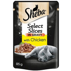 Sheba - Sheba Chicken Pouch Gravy Soslu Tavuk Etli Kedi Yaş Maması 85 Gr