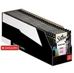 Sheba Salmon Pouch Gravy Soslu Somonlu Kedi Yaş Maması 85 Gr - 28 Adet - Sheba