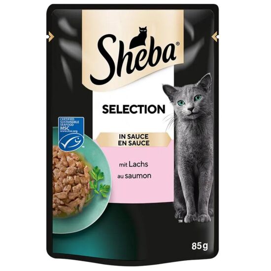 Sheba Salmon Pouch Gravy Soslu Somonlu Kedi Yaş Maması 85 Gr - 1