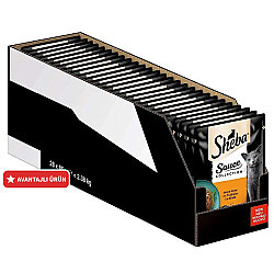 Sheba Sauce Turkey Pouch Soslu Hindi Etli Kedi Yaş Maması 85 Gr - 28 Adet - Sheba