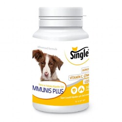 Single Immunis Plus C Vitamin ve Çinko Köpek Tableti 50 Gr - 100 Tab - Single