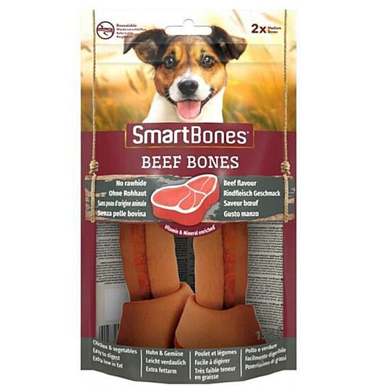 Smart Bones Biftekli Medium Kemik Köpek Ödülü 2 Parça - 158 Gr - 1