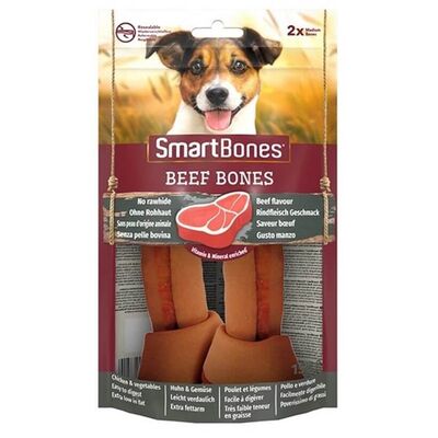 Smart Bones Biftekli Medium Kemik Köpek Ödülü 2 Parça - 158 Gr