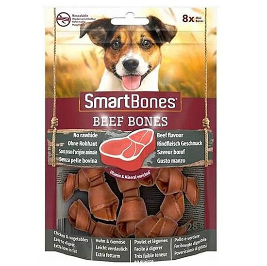 Smart Bones Biftekli Mini Kemik Köpek Ödülü 8 Parça - 128 Gr - 1