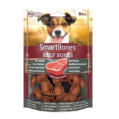 Smart Bones Biftekli Mini Kemik Köpek Ödülü 8 Parça - 128 Gr