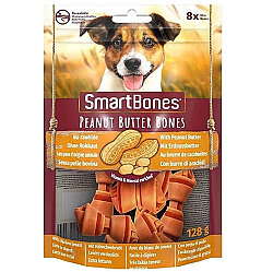 Smart Bones Fıstık Ezmeli Tavuklu Mini Kemik Köpek Ödülü 8 Parça - 128 Gr - Smart Bones