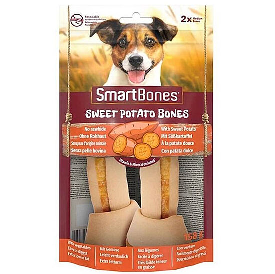 Smart Bones Tatlı Patatesli Medium Kemik Köpek Ödülü 2 Parça - 158 Gr - 1
