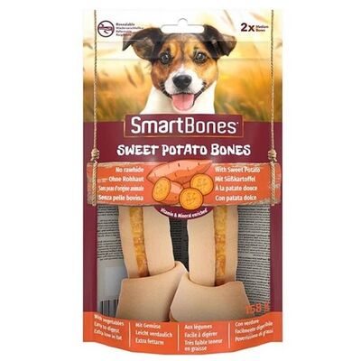 Smart Bones Tatlı Patatesli Medium Kemik Köpek Ödülü 2 Parça - 158 Gr