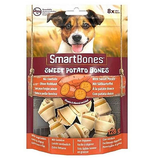 Smart Bones Tatlı Patatesli Mini Kemik Köpek Ödülü 8 Parça - 128 Gr - 1