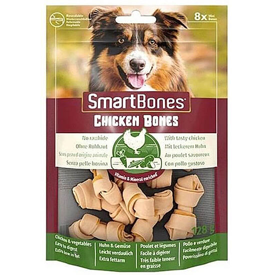 Smart Bones Tavuklu Mini Kemik Köpek Ödülü 8 Parça - 128 Gr - 1