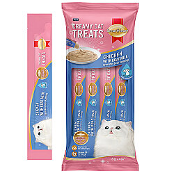 Smart Heart Kremalı Keçi Sütlü Tavuk Etli Ek Besin ve Kedi Ödülü 60 Gr - 15 Gr x 4 lü Paket - Smart Heart