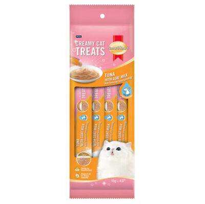Smart Heart Kremalı Keçi Sütlü Ton Balığı Ek Besin ve Kedi Ödülü 60 Gr - 15 Gr x 4 lü Paket