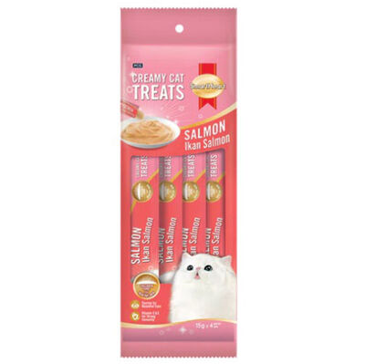 Smart Heart Kremalı Somonlu Ek Besin ve Kedi Ödülü 60 Gr - 15 Gr x 4 Adet