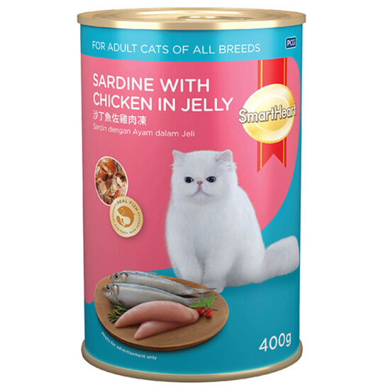 Smart Heart Sardalya ve Tavuk Etli Jelly Kedi Konservesi 400 Gr - 1