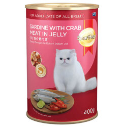 Smart Heart Sardalya ve Yengeç Çubuk Jelly Kedi Konservesi 400 Gr - Smart Heart