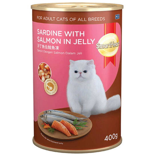 Smart Heart Somon ve Sardalya Jelly Kedi Konservesi 400 Gr - 1