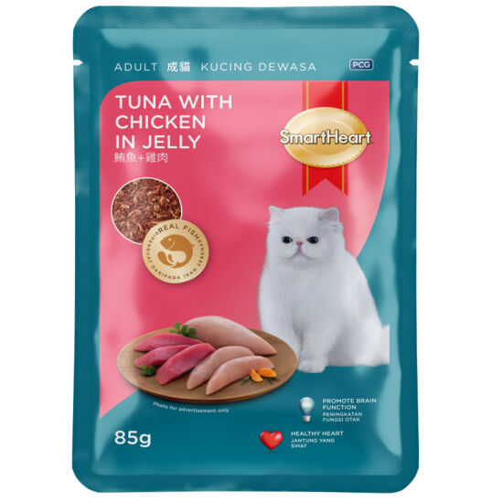 Smart Heart Ton Balıklı ve Tavuk Etli Jelly Kedi Yaş Mama 85 Gr - 1