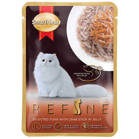 Smart Refine Pouch Jöle Seçilmiş Ton Balıklı ve Yengeç Kedi Yaş Maması 70 Gr - 1