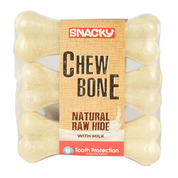 Snacky Beyaz Çiğneme Kemiği 10 Cm 30 Gr - 3 lü Paket - Snacky
