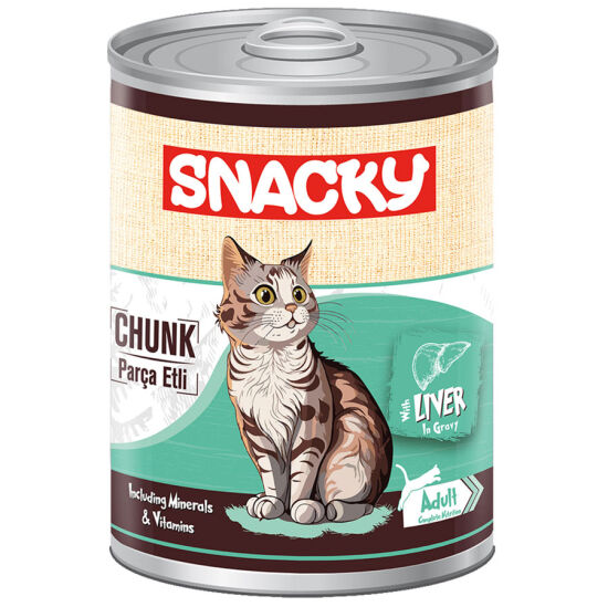 Snacky Chunk Ciğerli Kedi Konservesi 400 Gr - 1