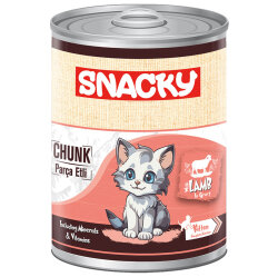 Snacky Chunk Kitten Kuzu Etli Yavru Kedi Konservesi 400 Gr - Snacky