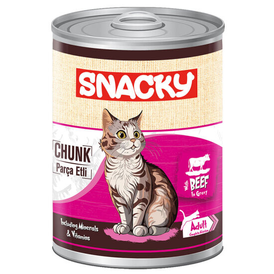 Snacky Chunk Sığır Etli Kedi Konservesi 400 Gr - 1