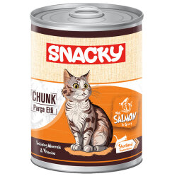 Snacky Chunk Sterilised Somonlu Kısırlaştırılmış Kedi Konservesi 400 Gr - Snacky