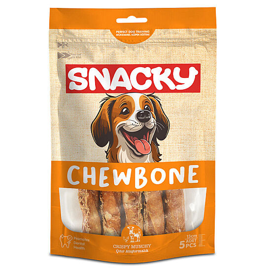 Snacky Çıtır Munchy Tavuklu ve Sığırlı Köpek Burgu Çubuk 100 Gr (5 li Paket) - 13 Cm - 1