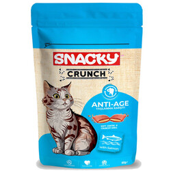 Snacky - Snacky Crunch Anti-Age (Yaşlanma Karşıtı) Somonlu Kedi Ödülü 60 Gr