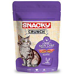 Snacky Crunch Hair Skin Deri ve Tüy Bakımı Tavuk Etli Kedi Ödülü 60 Gr - Snacky