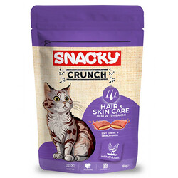 Snacky - Snacky Crunch Hair Skin Deri ve Tüy Bakımı Tavuk Etli Kedi Ödülü 60 Gr