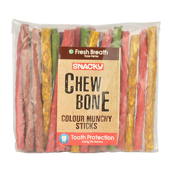 Snacky - Snacky Munch Renkli Köpek Ödül Çubuğu - (25li Paket)