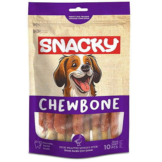 Snacky Munchy Ördek Sargılı Köpek Ödül 13 Cm (10 lu Paket) - 120 Gr - 1