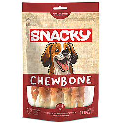 Snacky Tavuk Sargılı Çubuk Köpek Ödülü 100 Gr (10 lu Paket) - 13 Cm - Snacky